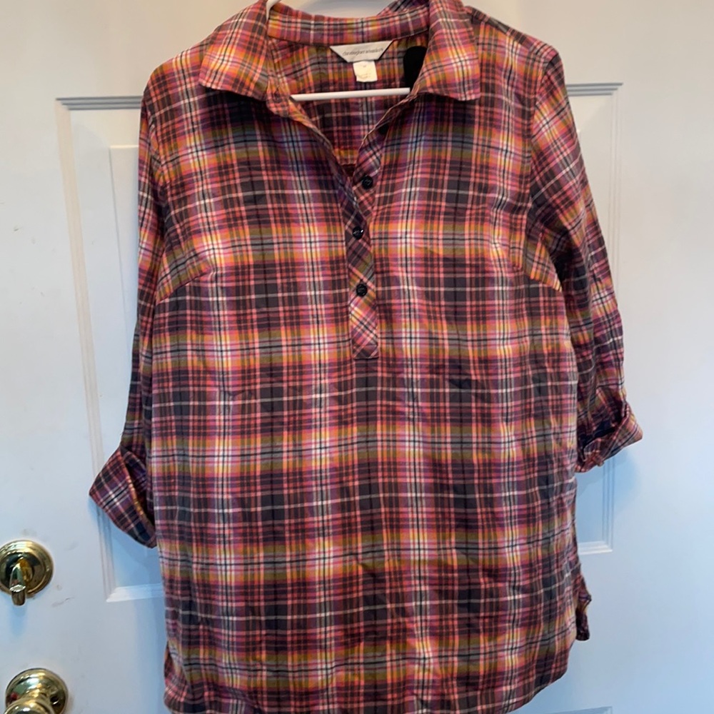 Christopher & Banks plaid top